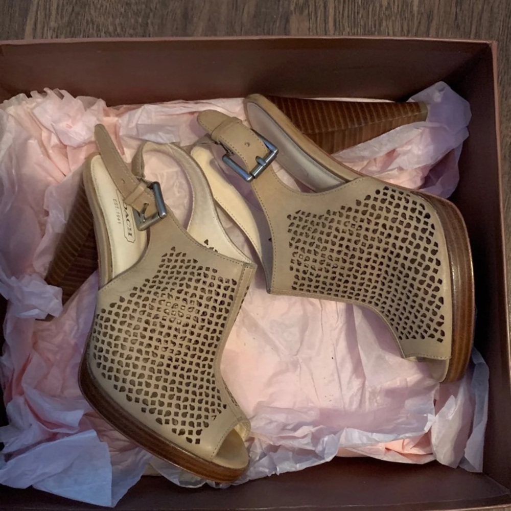 Coach heel sandal